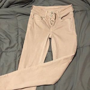 faded pink high rise jeggings
